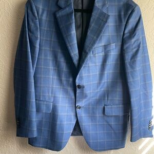 Peter Millar Blue Plaid Men's Blazer
